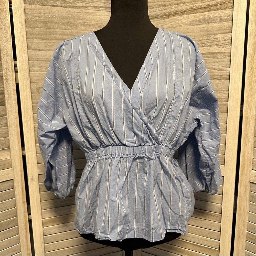 Free Assembly V-Neck Peplum Top